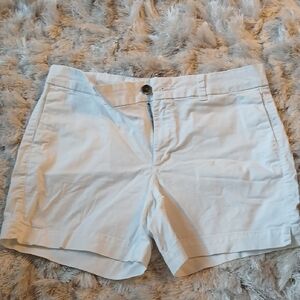 Old Navy White Bermuda Shorts Casual Cotton Blend